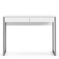 Function Plus Desk 2 Drawers in White High Gloss - image 2