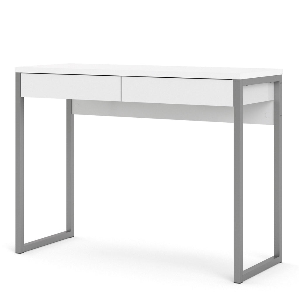 Function Plus Desk 2 Drawers in White High Gloss - image 3