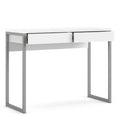 Function Plus Desk 2 Drawers in White High Gloss - image 4