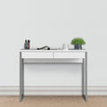 Function Plus Desk 2 Drawers in White High Gloss - image 5