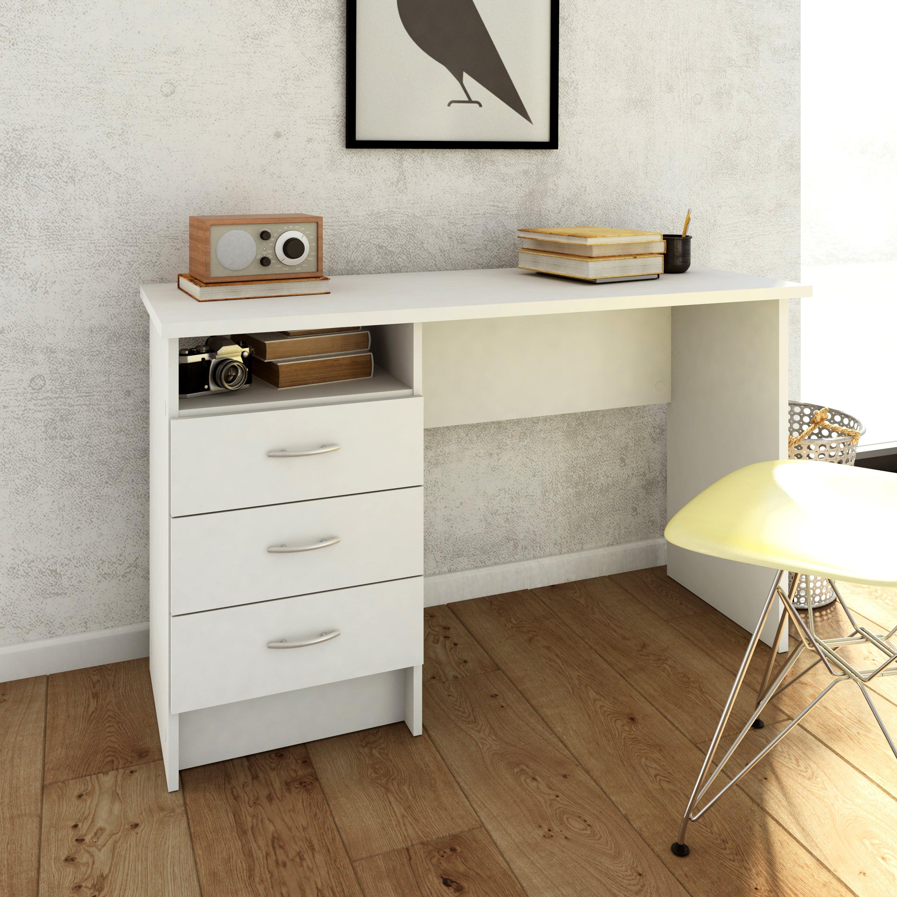 Function Plus Desk 3 Drawers in White - image 5