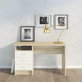 Function Plus Oak Desk 3 White Drawers - image 5