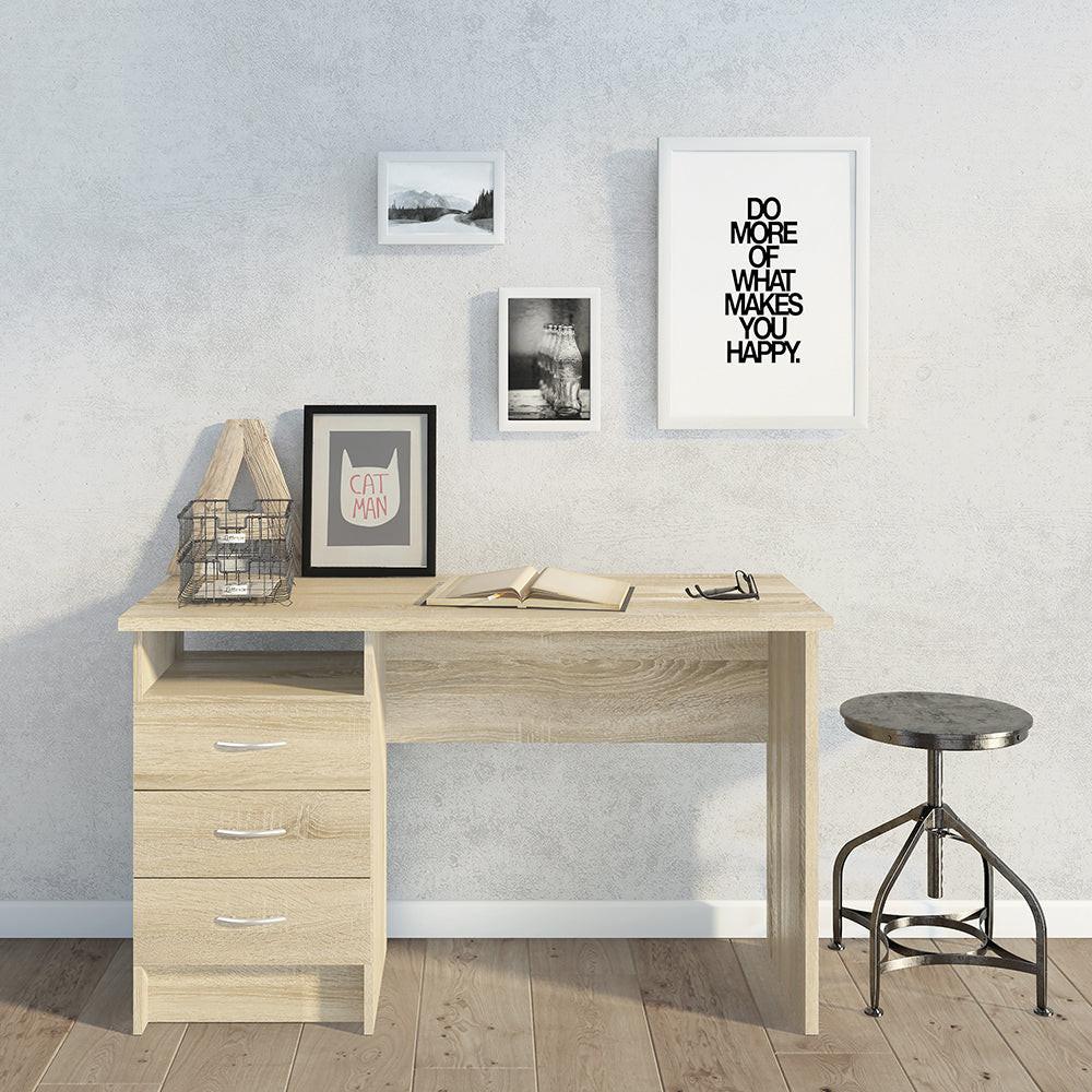 Function Plus Desk 3 Drawers in Oak - image 4
