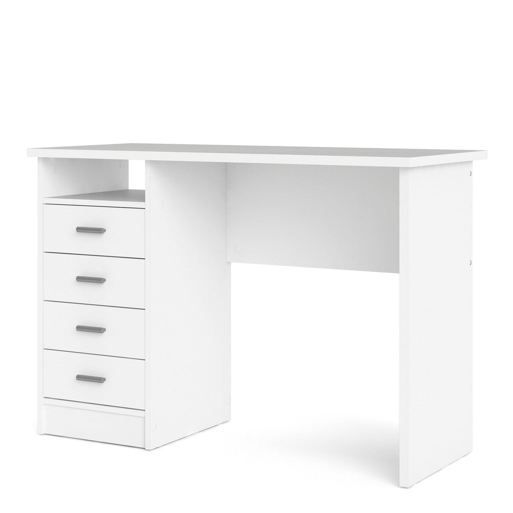 Function Plus 4 Drawer Desk in White - image 3