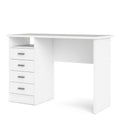 Function Plus 4 Drawer Desk in White - image 3