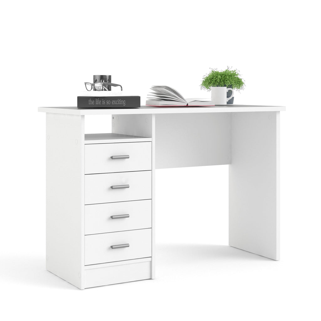 Function Plus 4 Drawer Desk in White - image 6