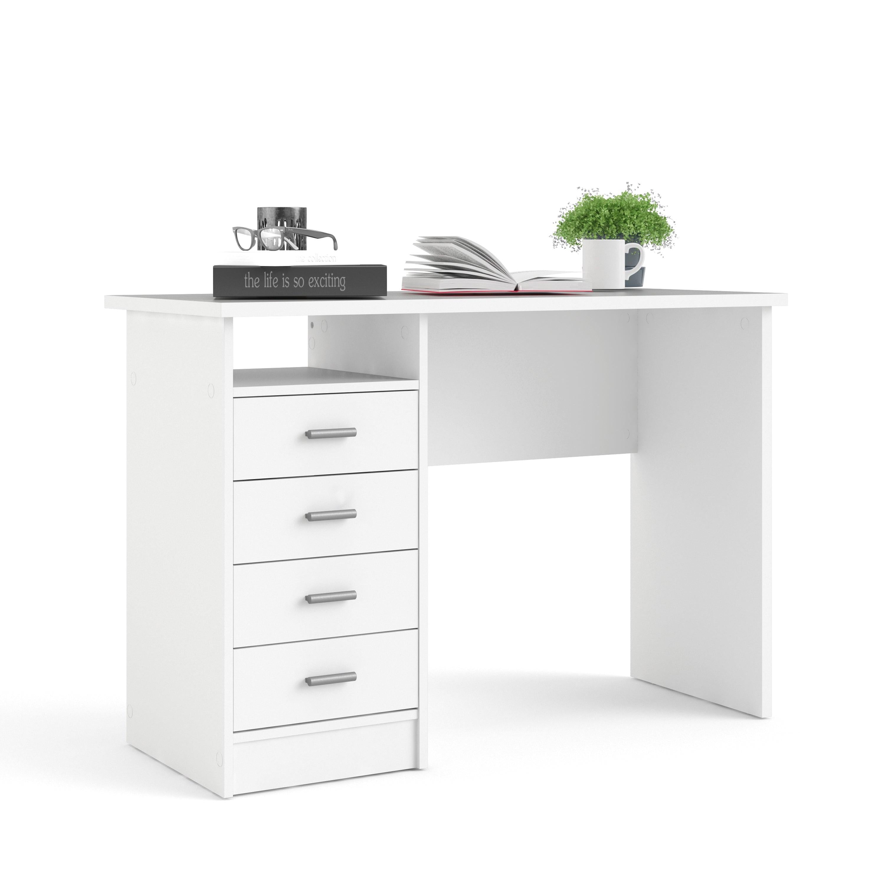 Function Plus 4 Drawer Desk in White - image 6