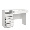 Function Plus Desk 5 Drawers in White - image 4