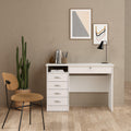 Function Plus Desk 5 Drawers in White - image 5