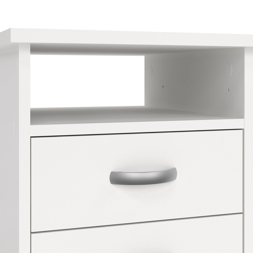 Function Plus Desk 5 Drawers in White - image 6