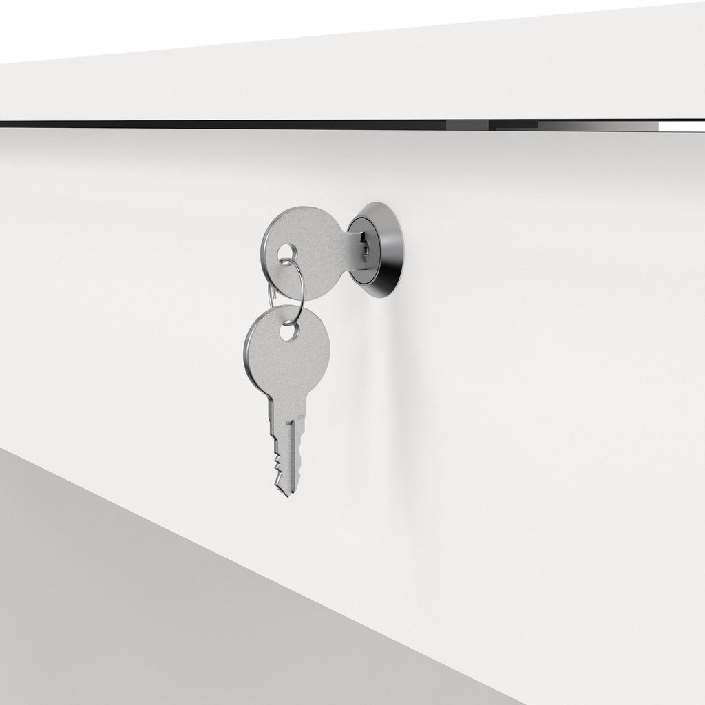 Function Plus Desk 5 Drawers in White - image 7