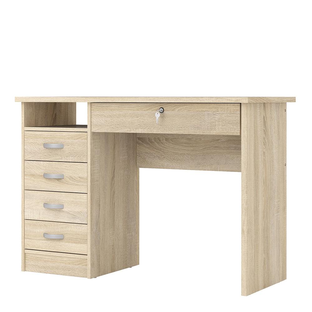 Function Plus Desk 5 Drawers in Oak - image 3
