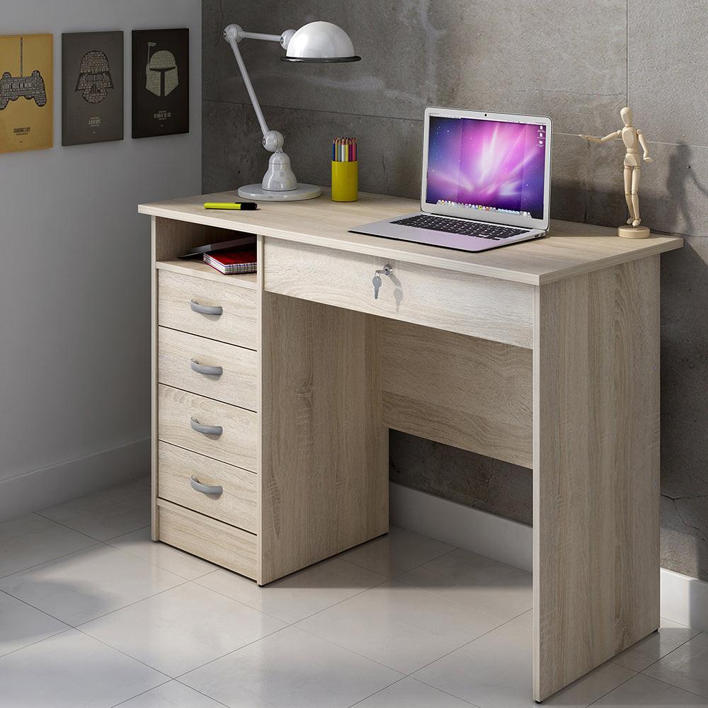 Function Plus Desk 5 Drawers in Oak - image 7
