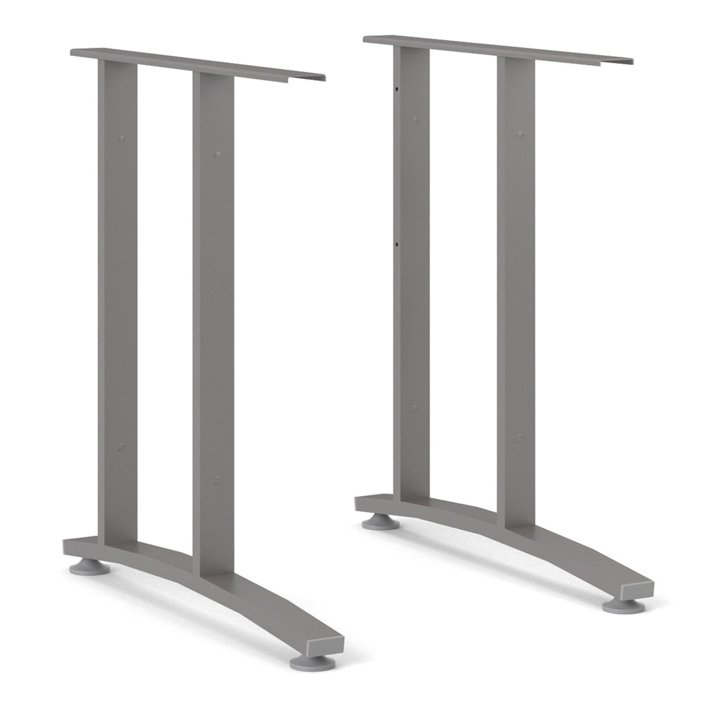 Prima Desk 150cm in White with Silver Grey Steel Legs - image 11