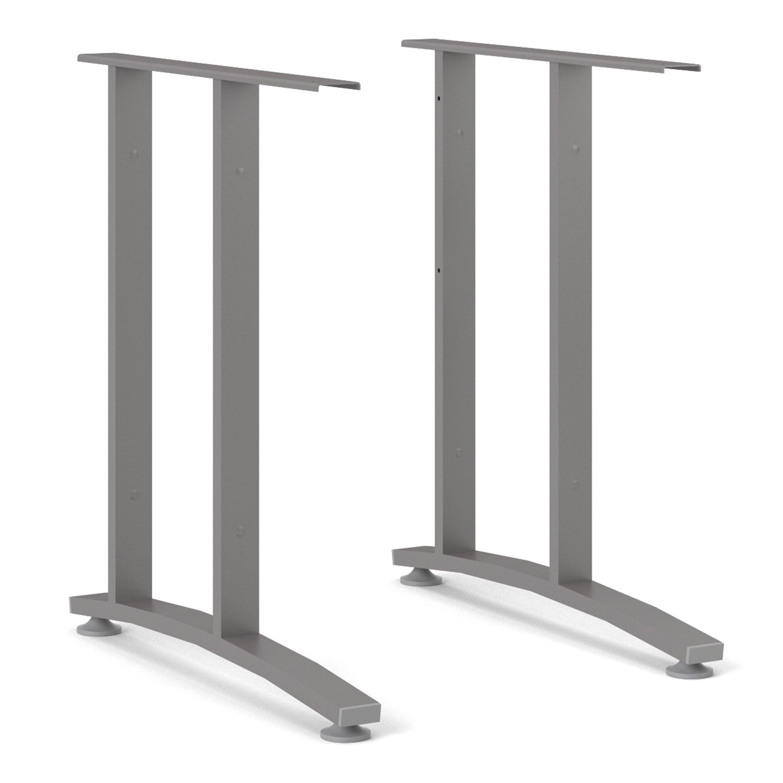 Prima Desk 150cm in White with Silver Grey Steel Legs - image 11