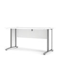 Prima Desk 150cm in White with Silver Grey Steel Legs - image 3