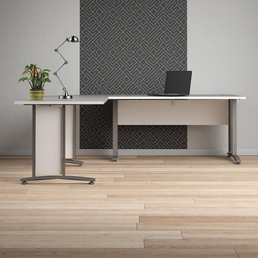 Prima Desk 150cm in White with Silver Grey Steel Legs - image 5
