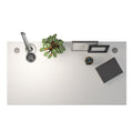 Prima Desk 150cm in White with Height Adjustable Legs with Electric Control in Silver Grey Steel - image 4