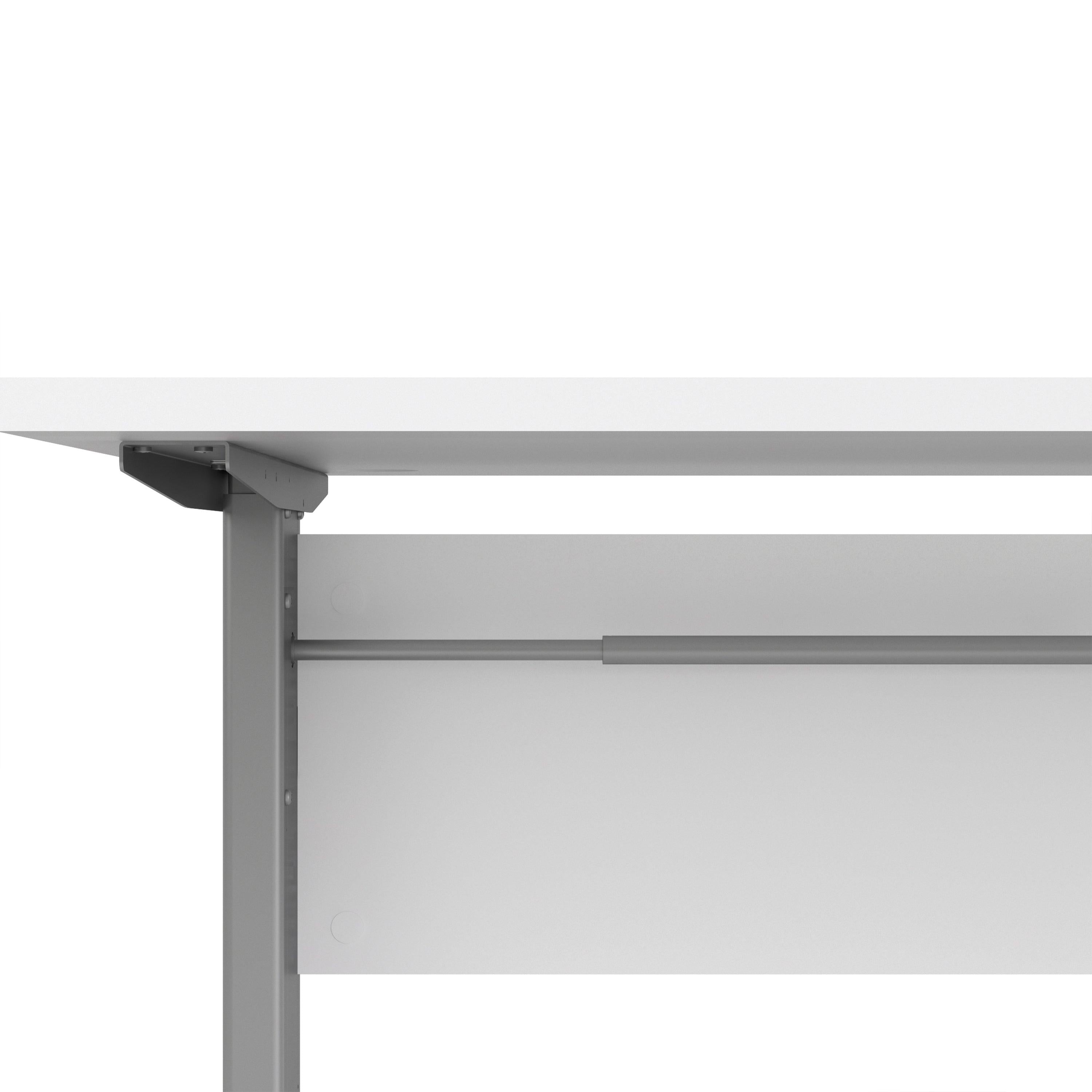 Prima Desk 150cm in White with Height Adjustable Legs with Electric Control in Silver Grey Steel - image 8