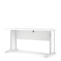 Prima Desk 150cm in White with White Legs - image 2