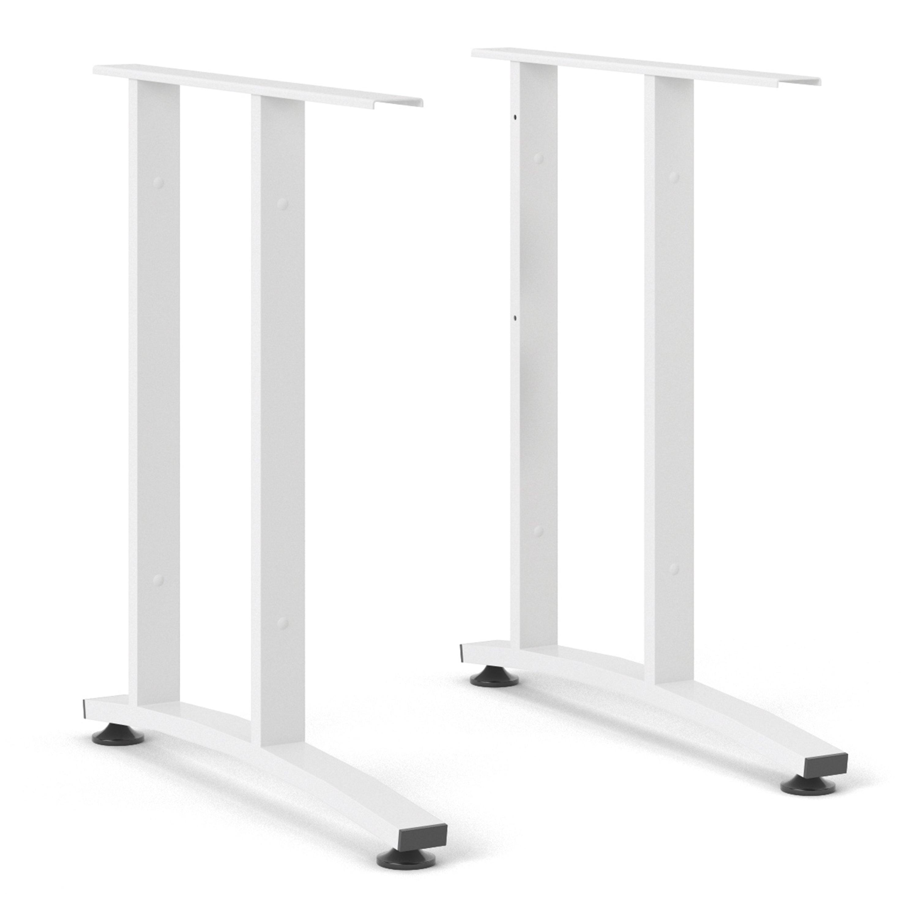 Prima Desk 150cm in White with White Legs - image 4