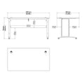 Prima Desk 150cm in White with White Legs - image 5