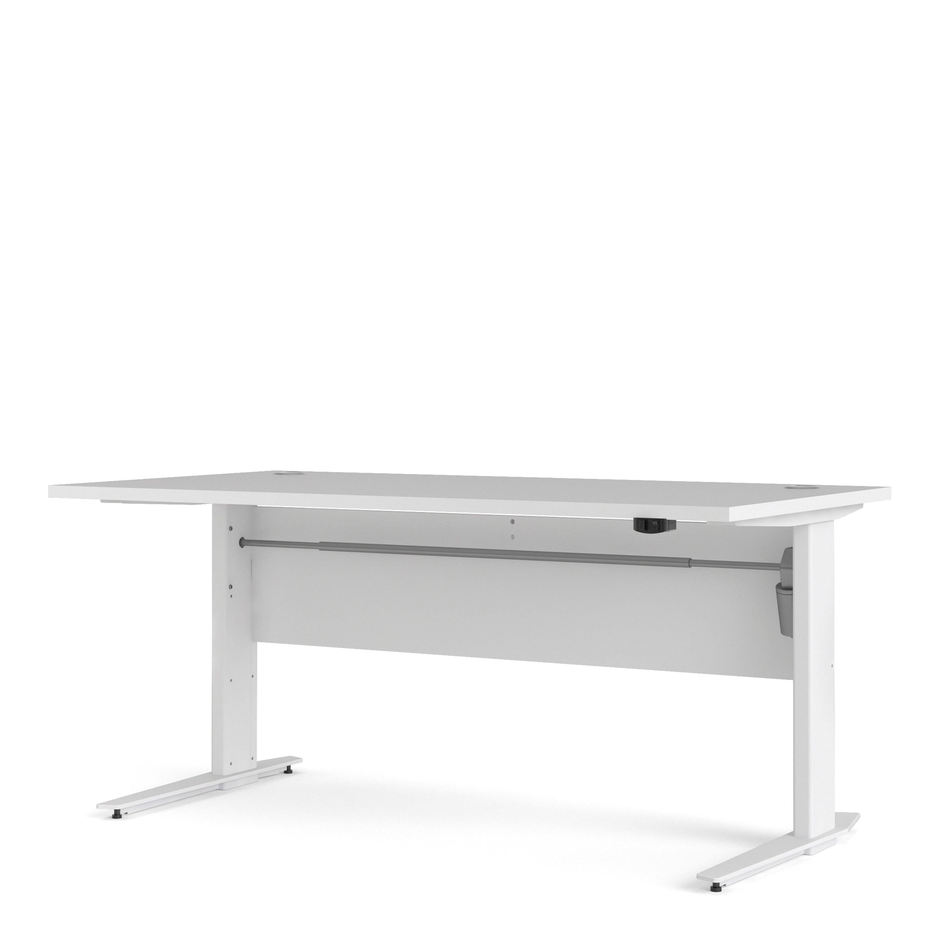 Prima Desk 150cm in White with Height Adjustable Legs with Electric Control in White - image 3