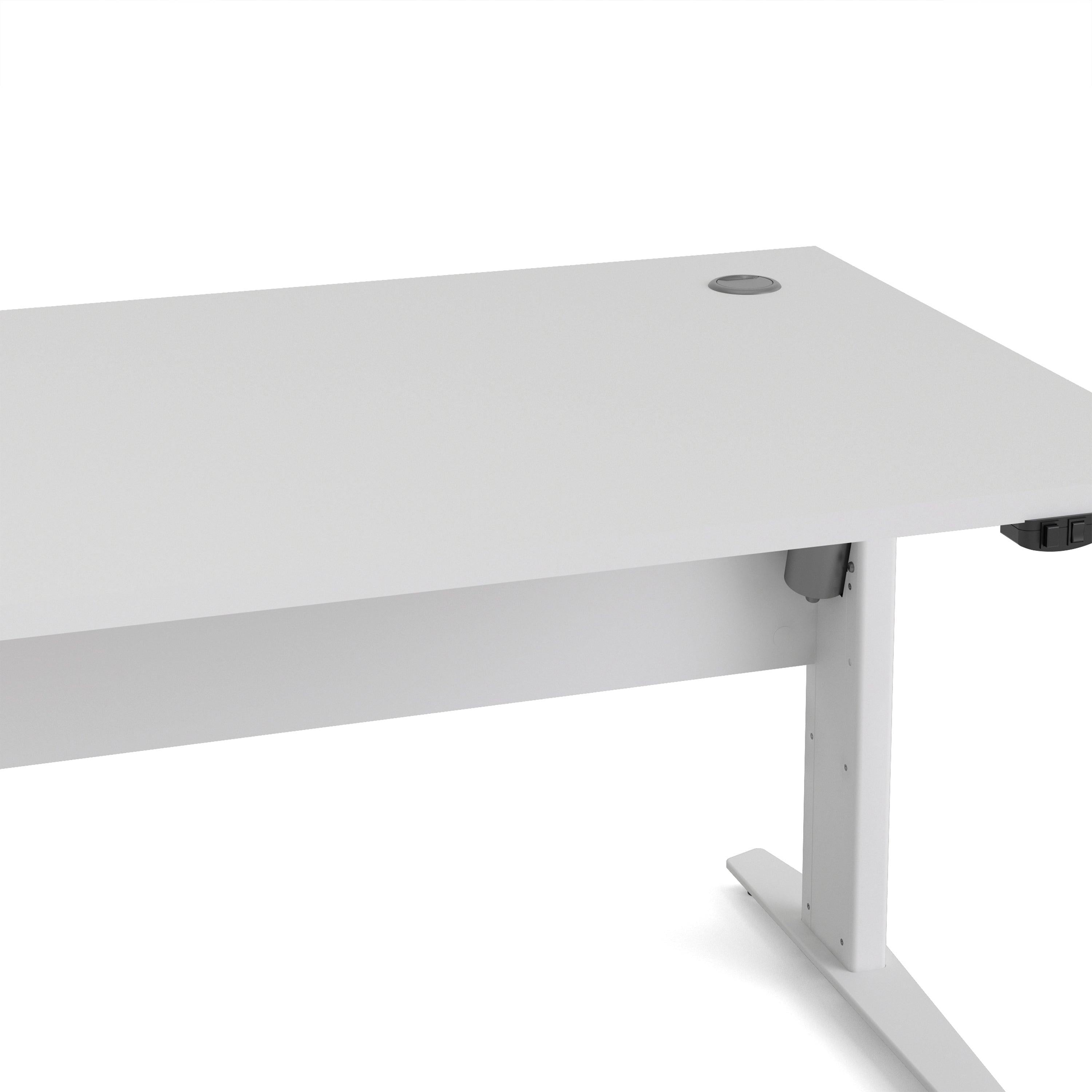 Prima Desk 150cm in White with Height Adjustable Legs with Electric Control in White - image 6