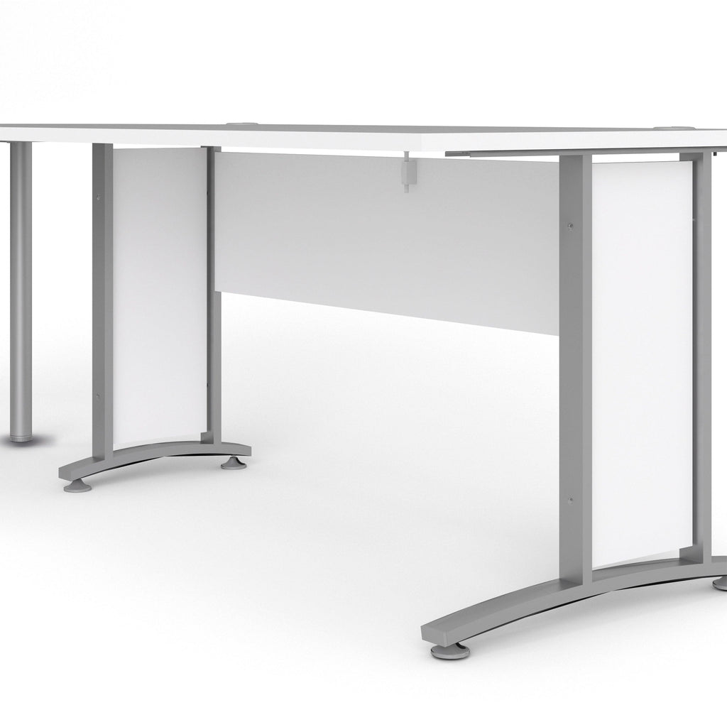 Prima Desk 120cm in White with Silver Grey Steel Legs - image 10