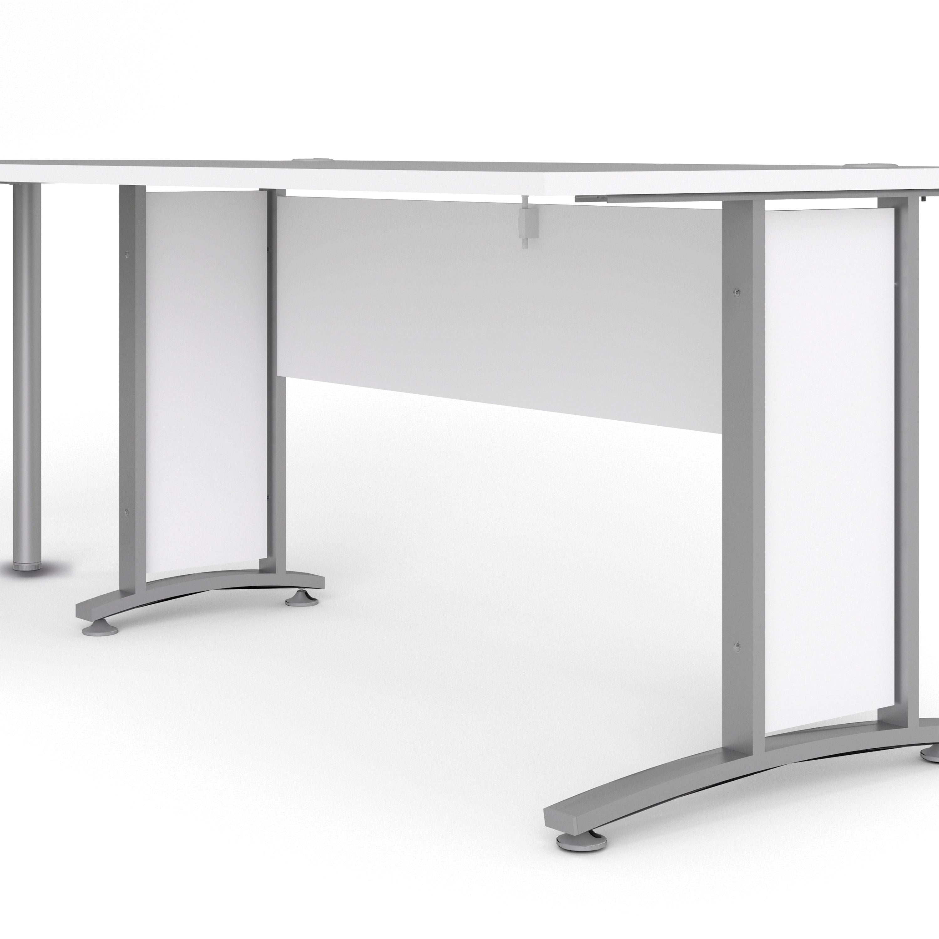 Prima Desk 120cm in White with Silver Grey Steel Legs - image 10