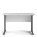 Prima Desk 120cm in White with Silver Grey Steel Legs - image 2