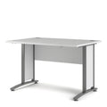Prima Desk 120cm in White with Silver Grey Steel Legs - image 3