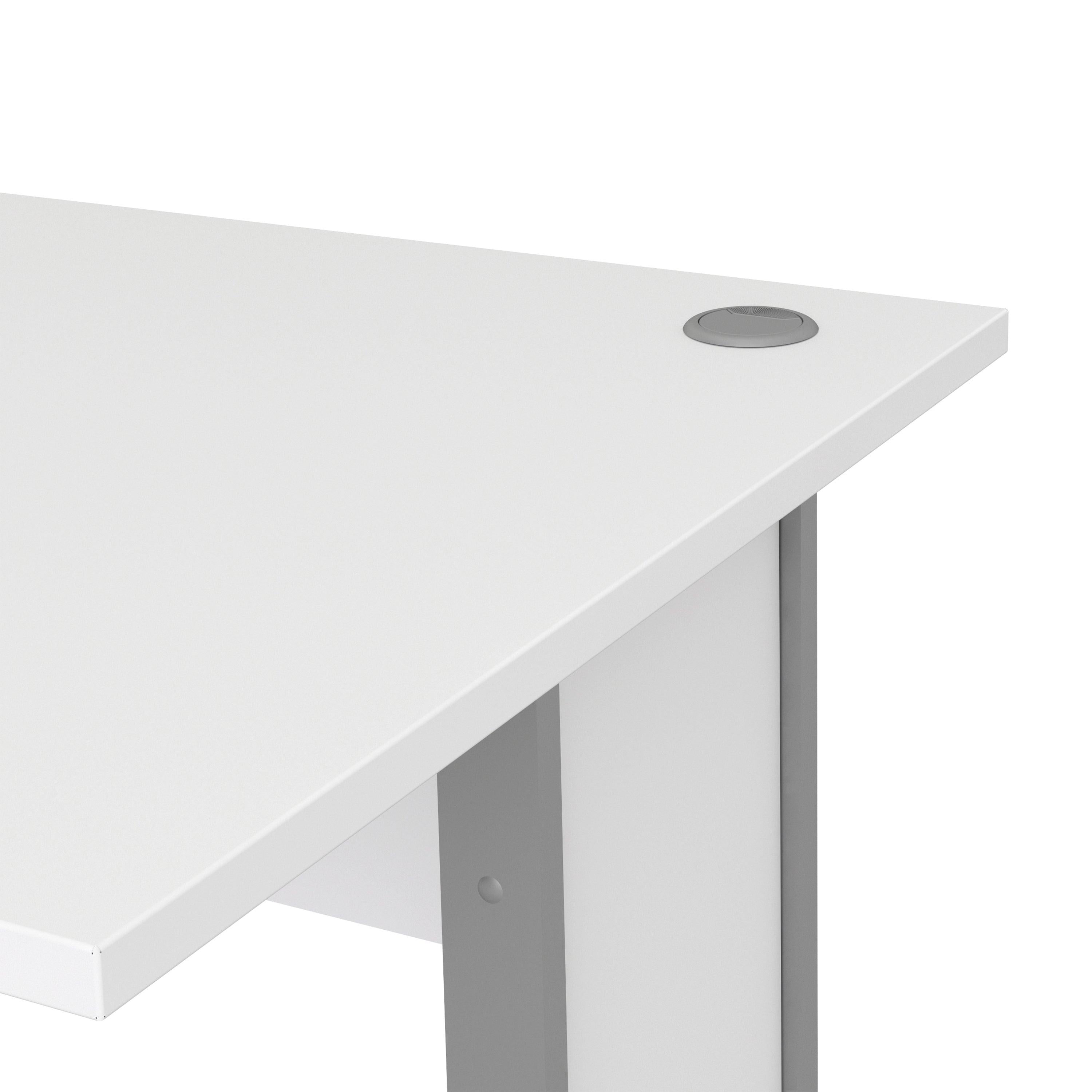 Prima Desk 120cm in White with Silver Grey Steel Legs - image 8