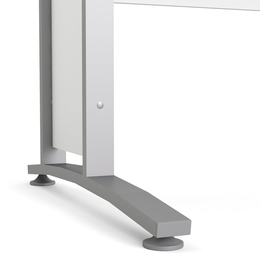 Prima Desk 120cm in White with Silver Grey Steel Legs - image 9