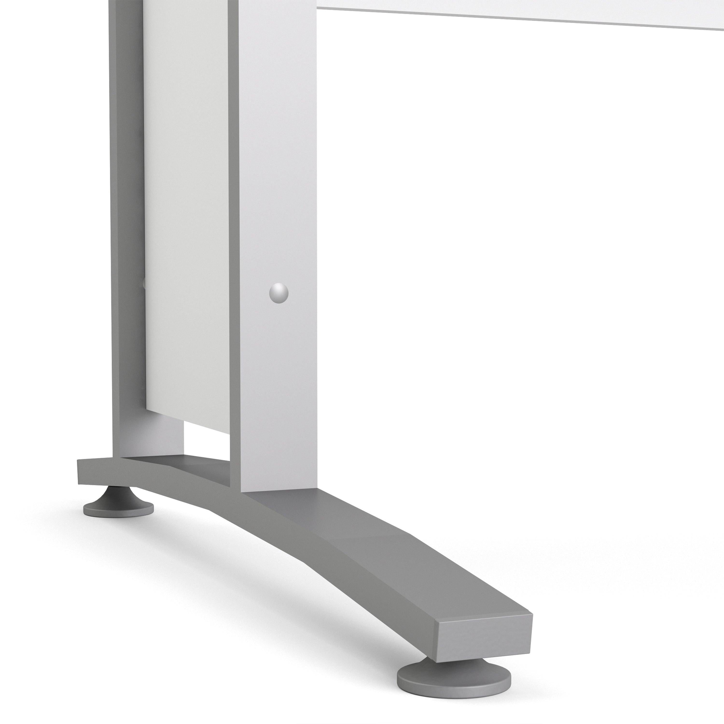 Prima Desk 120cm in White with Silver Grey Steel Legs - image 9