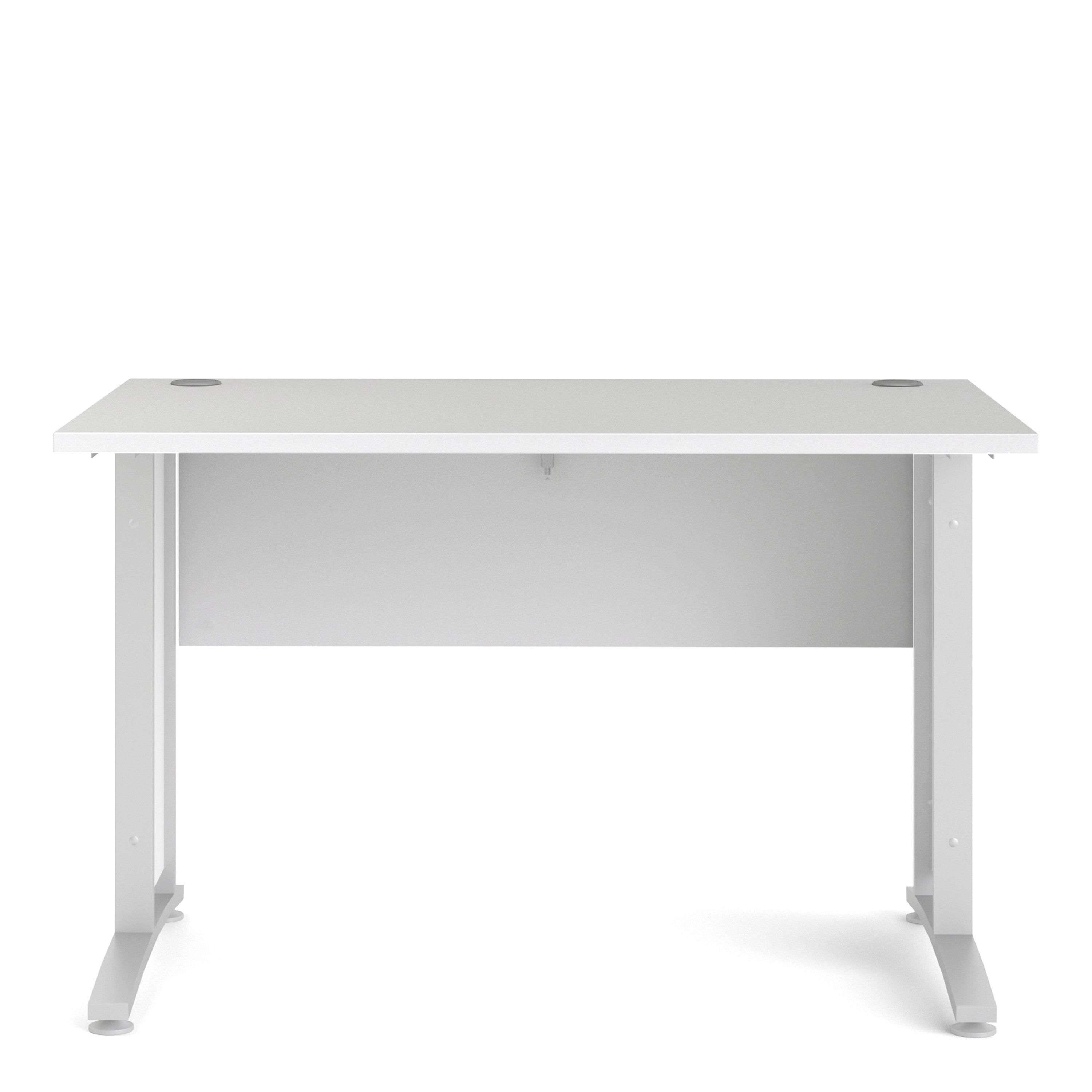 Prima Desk 120cm in White with White Legs - image 2