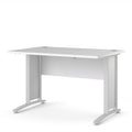 Prima Desk 120cm in White with White Legs - image 3