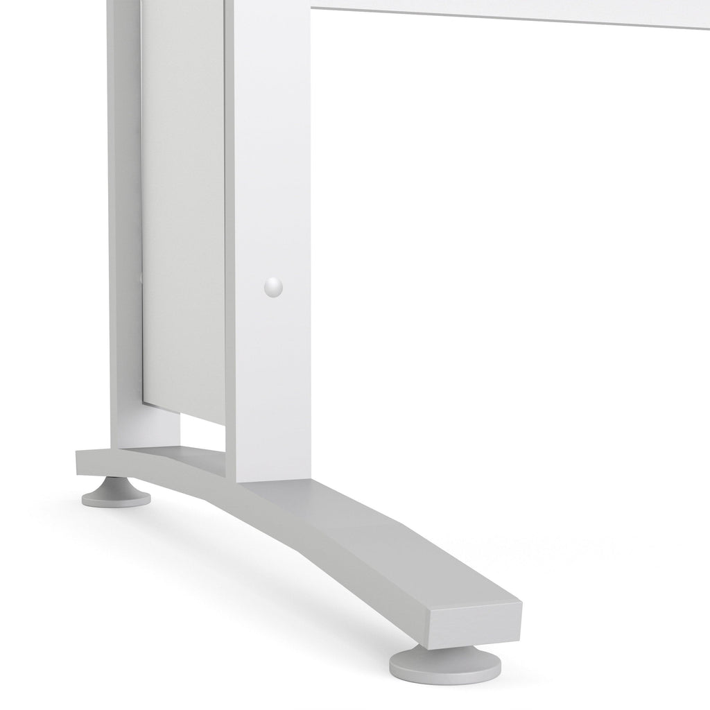 Prima Desk 120cm in White with White Legs - image 6