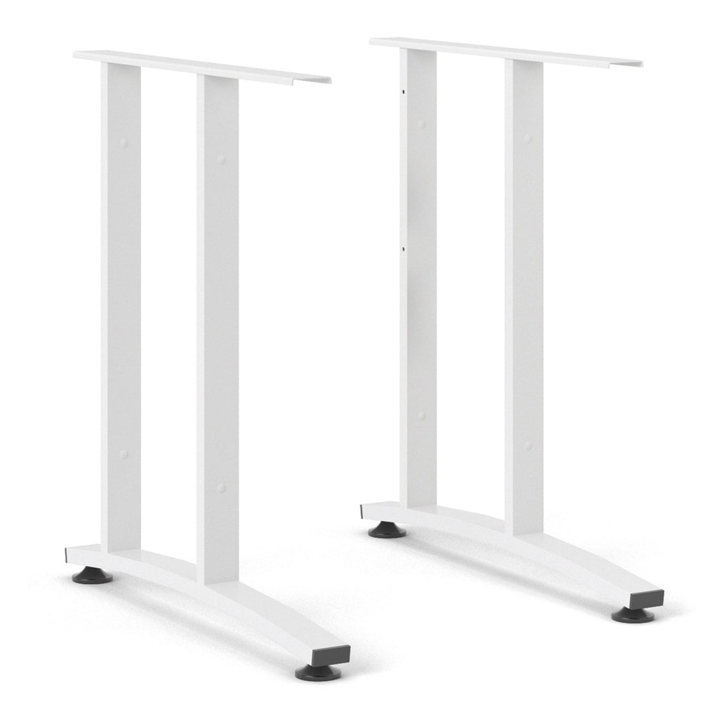 Prima Desk 120cm in White with White Legs - image 7