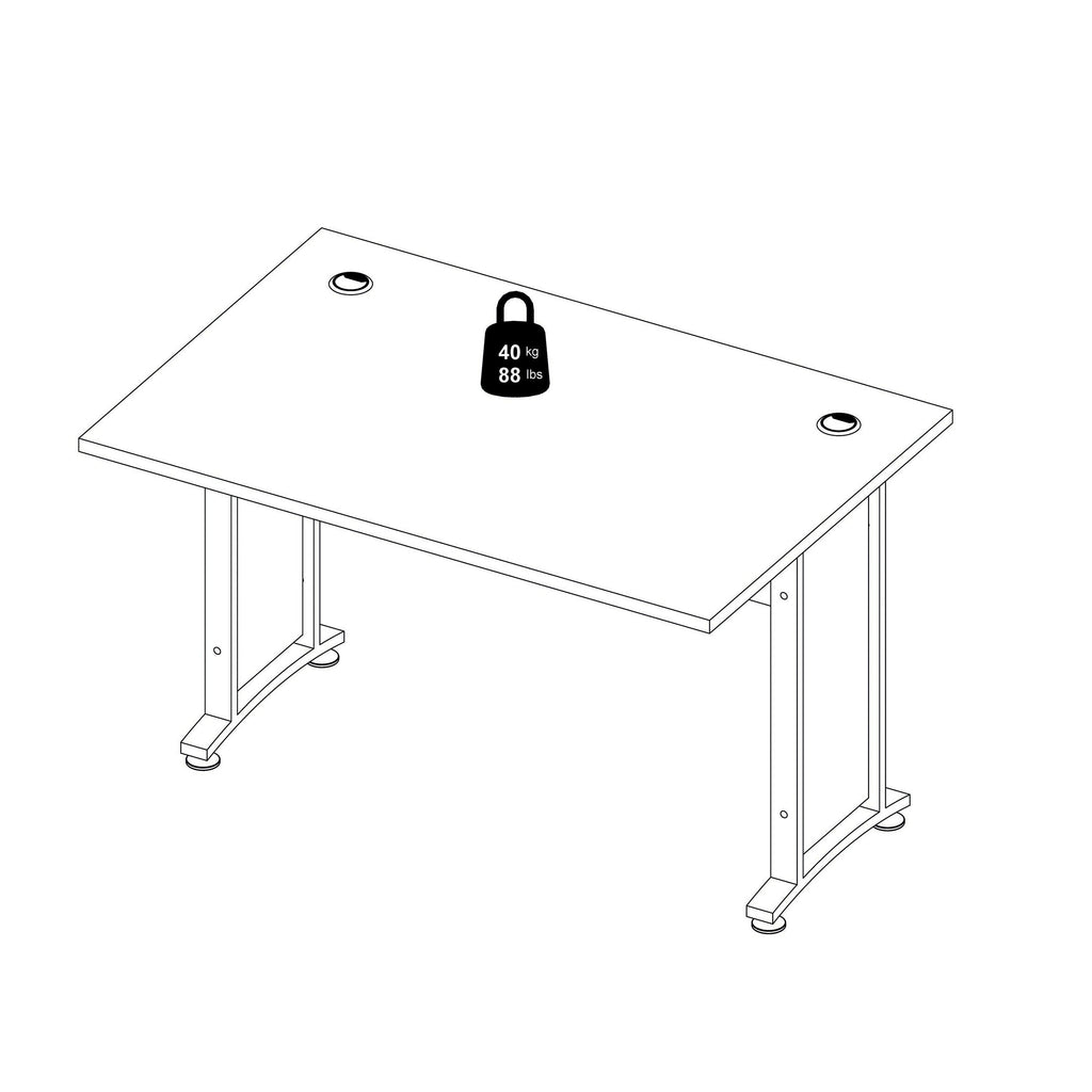 Prima Desk 120cm in White with White Legs - image 9