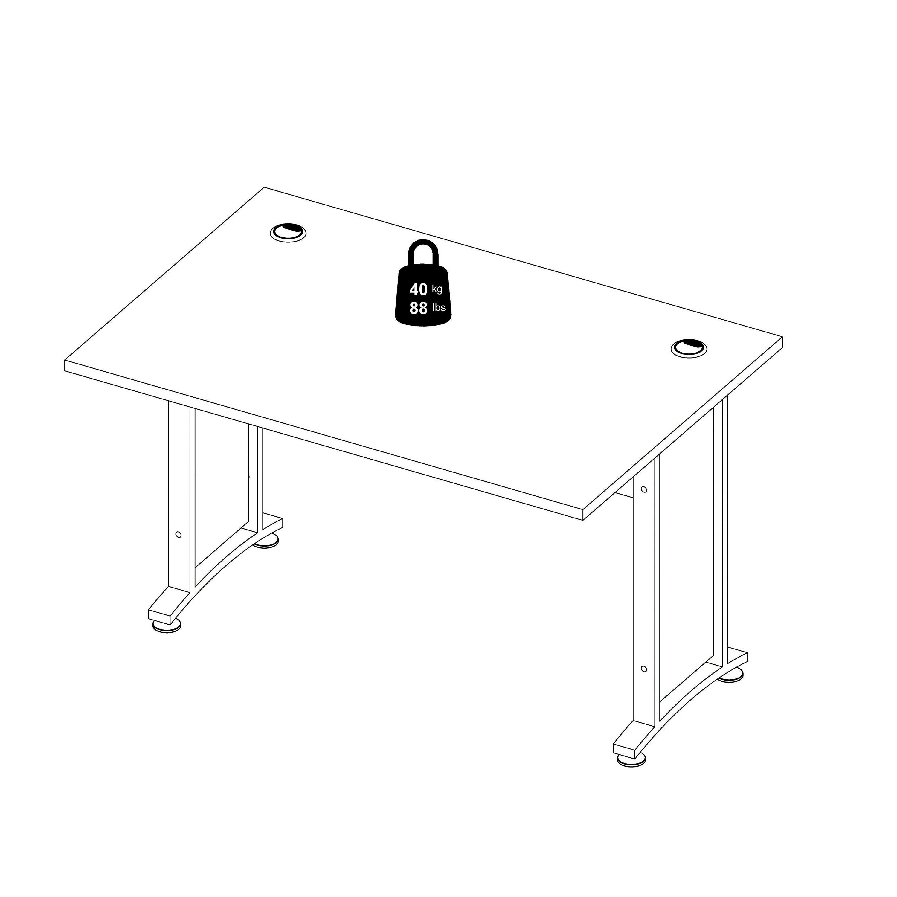 Prima Desk 120cm in Oak with Silver Grey Steel Legs - image 8