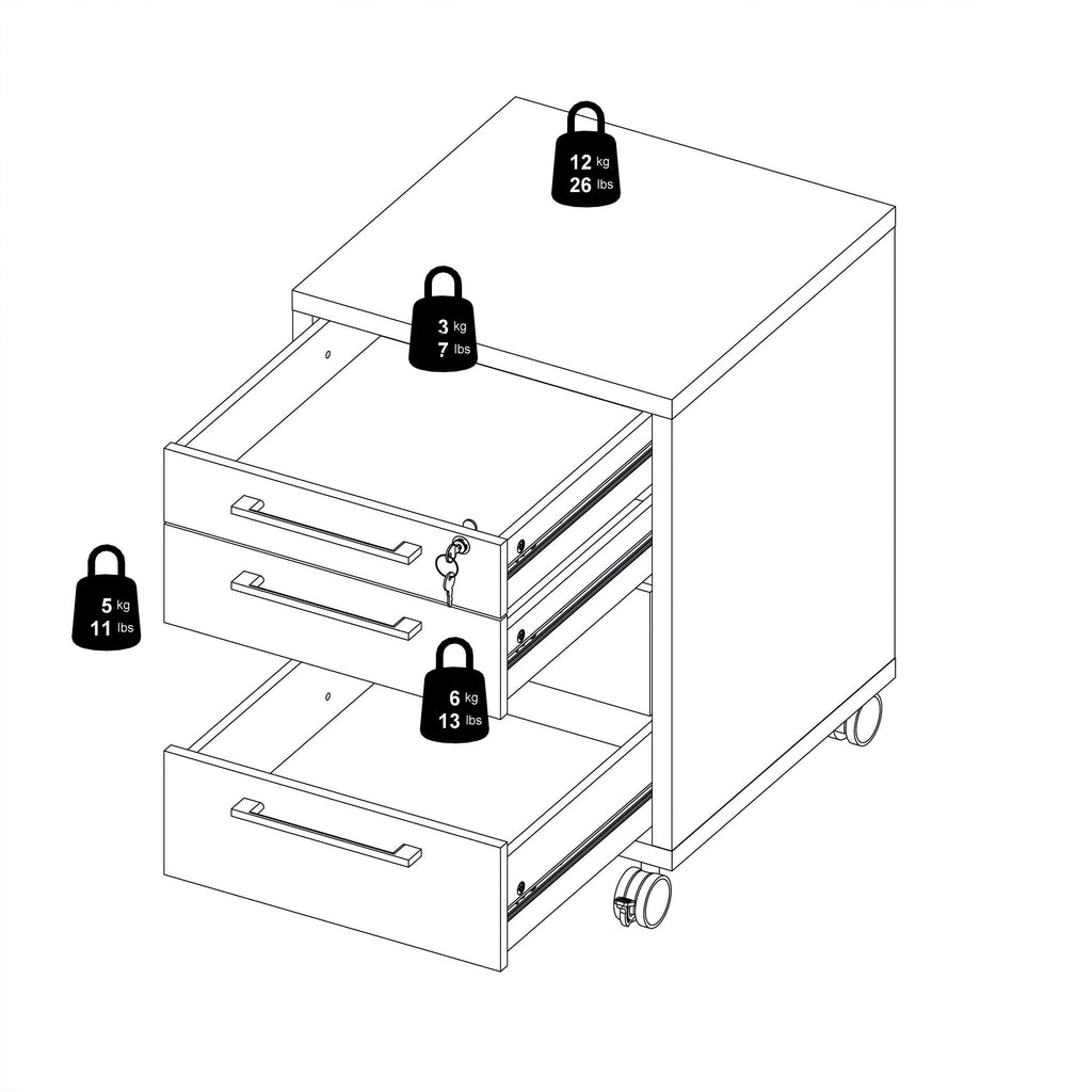 Prima Mobile Cabinet in White - image 15