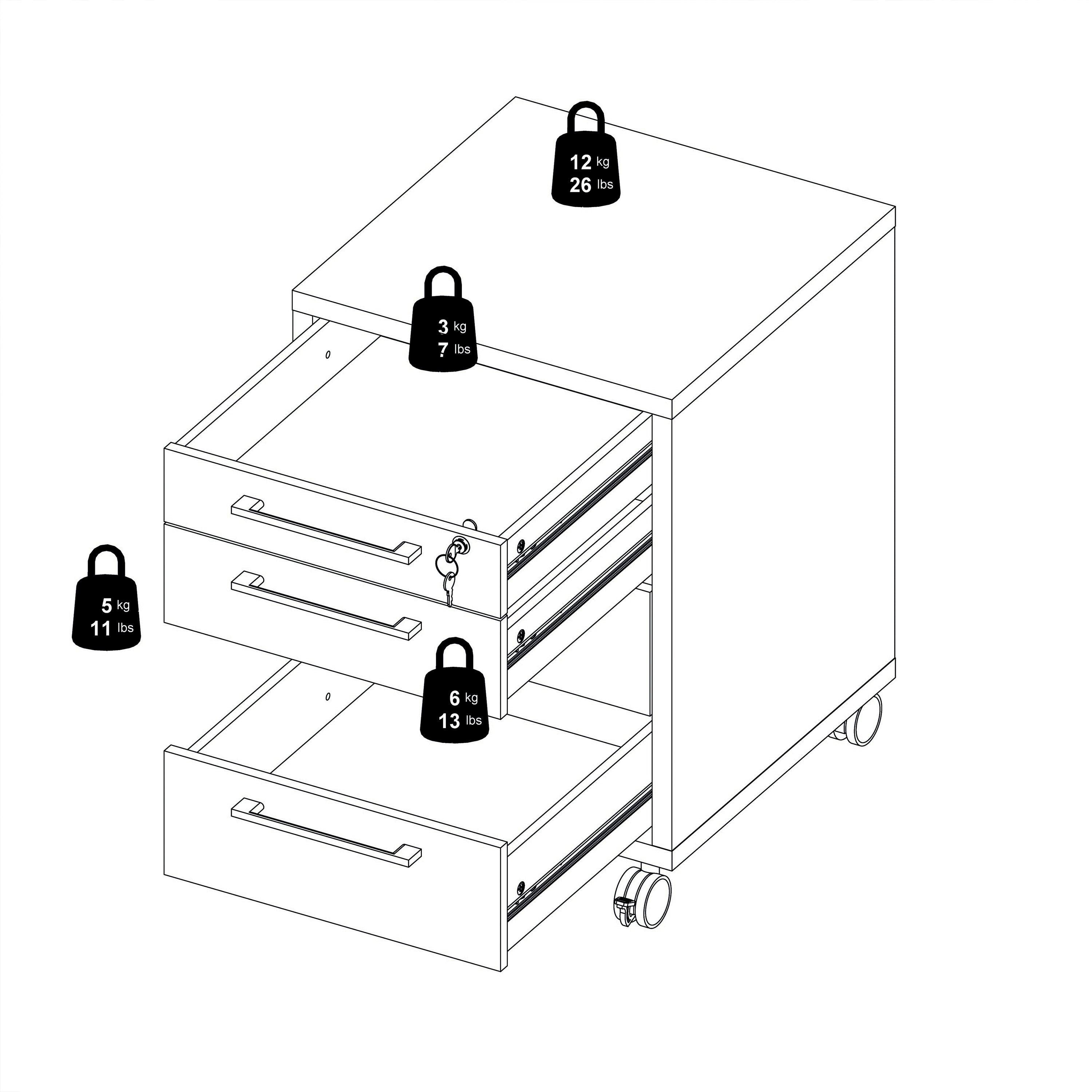 Prima Mobile Cabinet in White - image 15