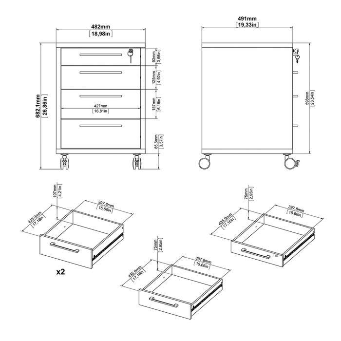 Prima Mobile Cabinet in Oak - image 11