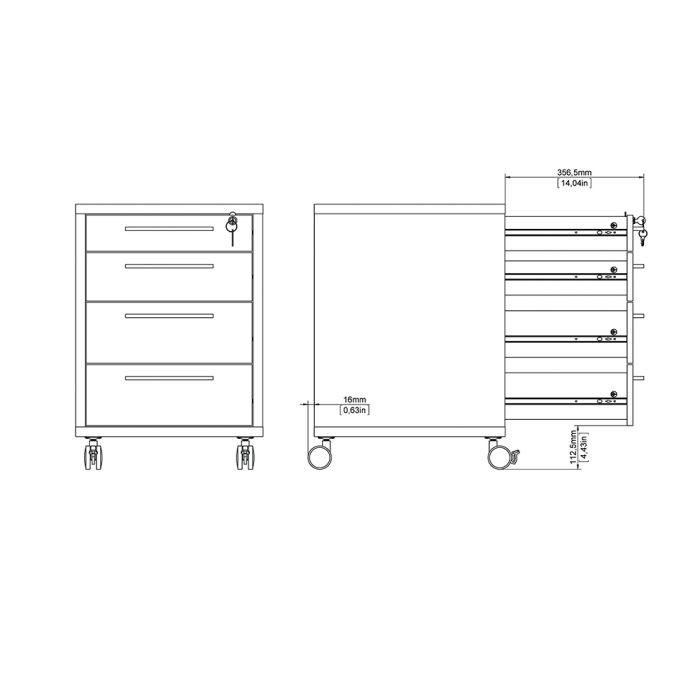 Prima Mobile Cabinet in Oak - image 12