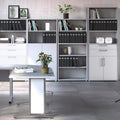 Prima Bookcase 3 Shelves with 2 Drawers 2 Doors in White - image 5