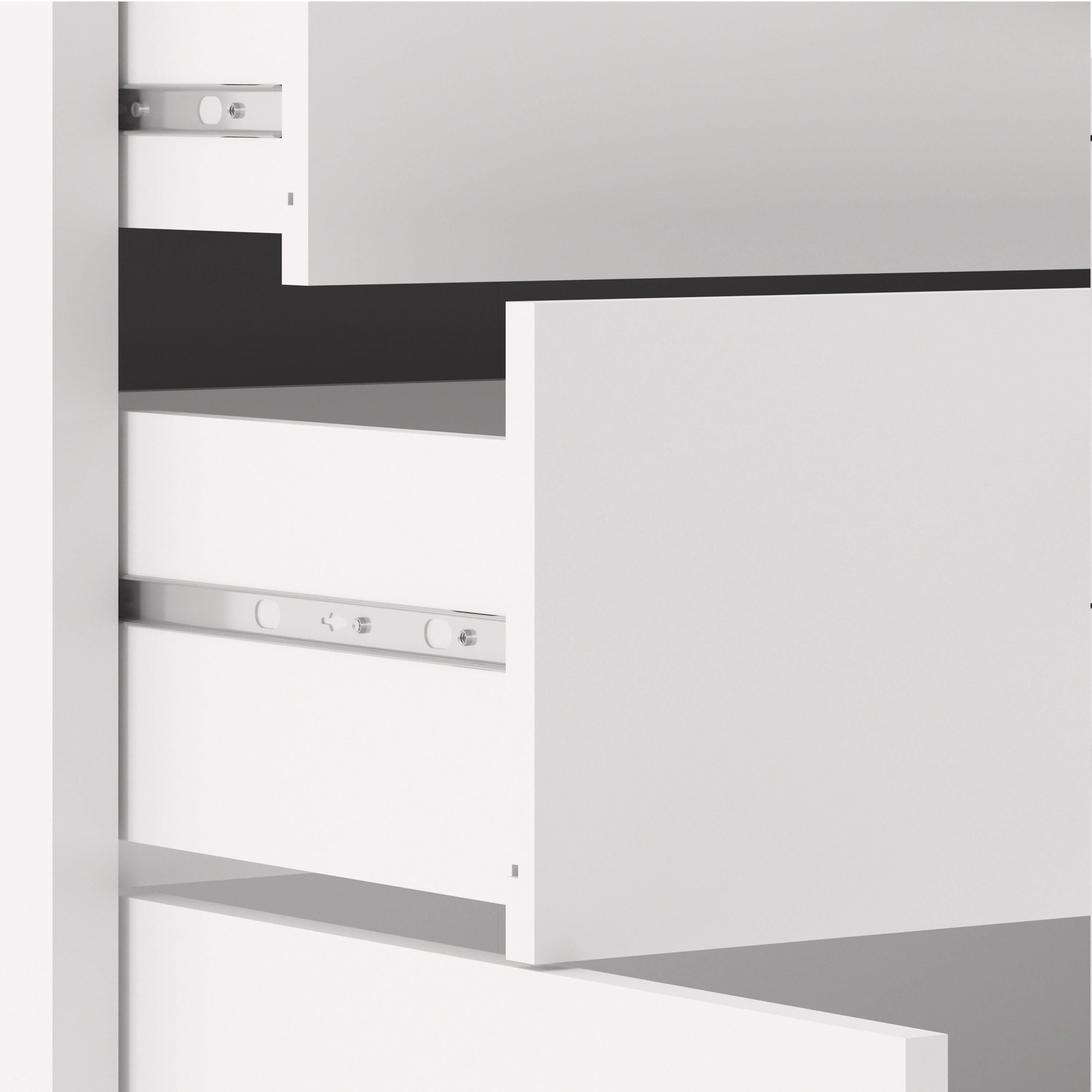 Prima Bookcase 3 Shelves with 2 Drawers 2 Doors in White - image 8