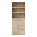 Prima Bookcase 3 Shelves with 2 Drawers 2 Doors in Oak - image 2