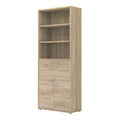 Prima Bookcase 3 Shelves with 2 Drawers 2 Doors in Oak - image 3
