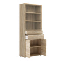 Prima Bookcase 3 Shelves with 2 Drawers 2 Doors in Oak - image 4